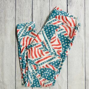 Lularoe TC American Flag Leggings Red, White & Blue